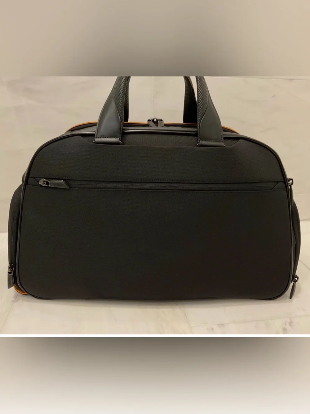 NEW Tumi McLaren QUANTUM 21.5” Duffel Bag - BLACK with PAPAYA ORANGE Accents